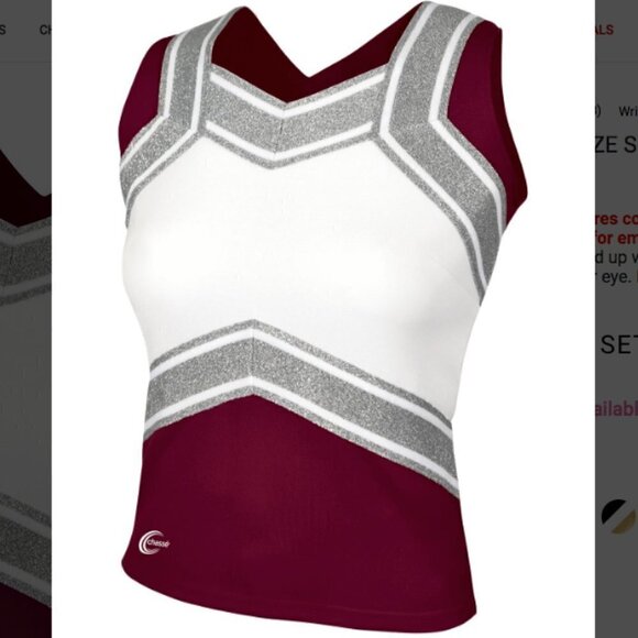 CHASSE Blaze Shell Top in Dark Red Silver - Picture 1 of 7